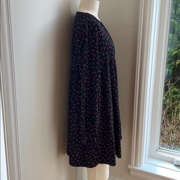 Cherry printed Tent dress with buttons down front - Picture 4 of 8